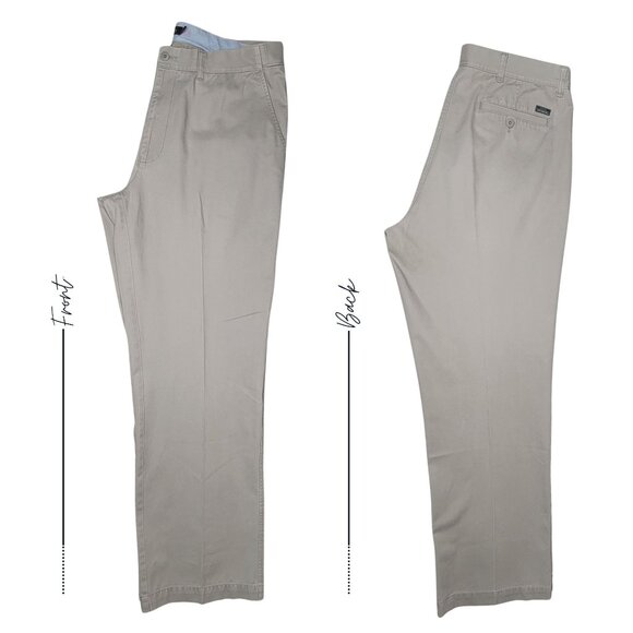 M&S KHAKIS / BEIGE CHINO PANTS FOR MEN - Picture 1 of 8
